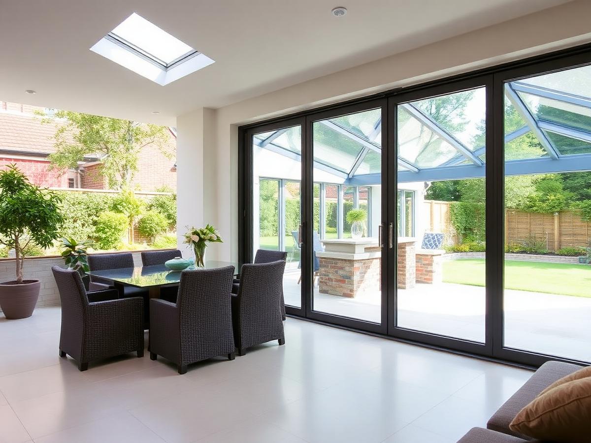 Modern rear extension with bifold doors